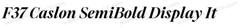 F37 Caslon SemiBold Display Italic字体转换